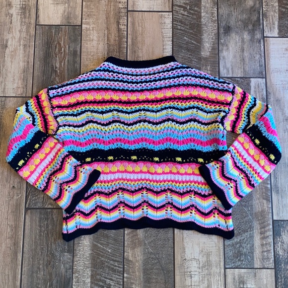 Colorful Striped Women's Sweater - Picture 3 of 10
